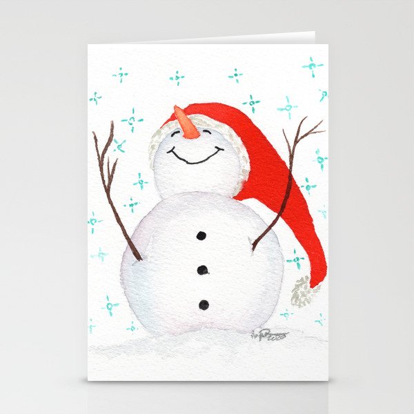 Joyful Snowman Stationery Cards