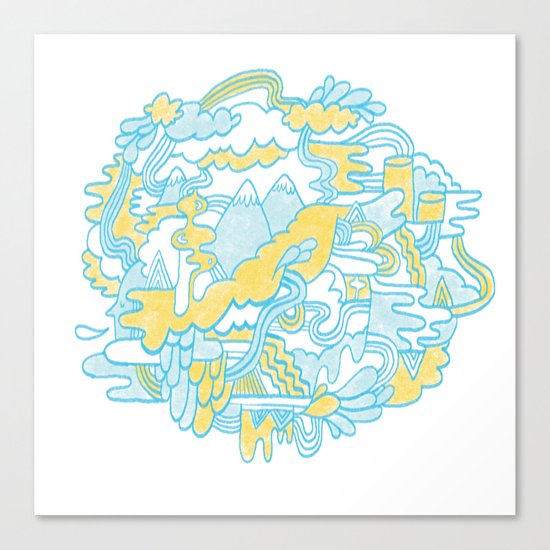Spaghetti Mountain Canvas Print