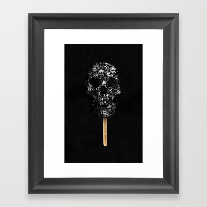 Skull Pop Framed Art Print