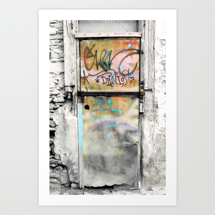 One Door at Plaka-Athens Art Print