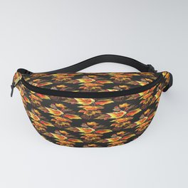 Christian Cross of Autumnal Leaves Repeat Pattern Fanny Pack
