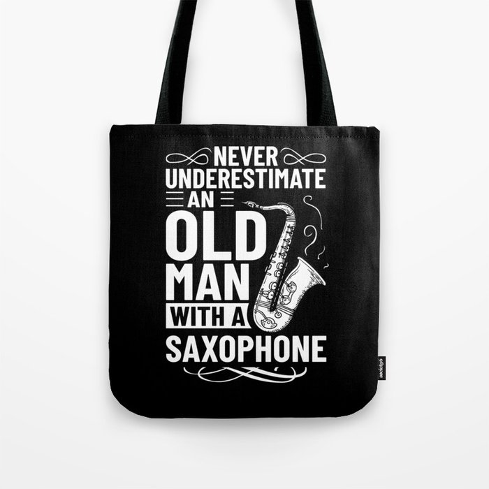 Saxophone Musician Alto Tenor Instrument Beginner Tote Bag