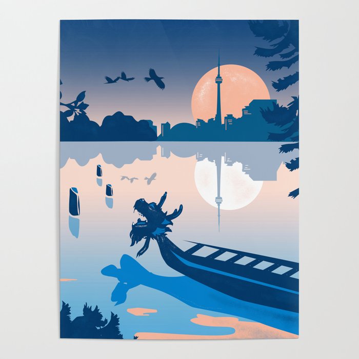 Dragon Boat Toronto Canada by Cindy Rose Studio Poster