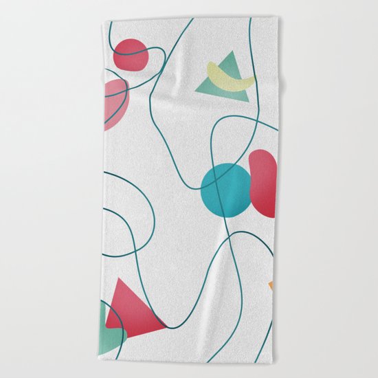 Geometric Miró Pattern Beach Towel