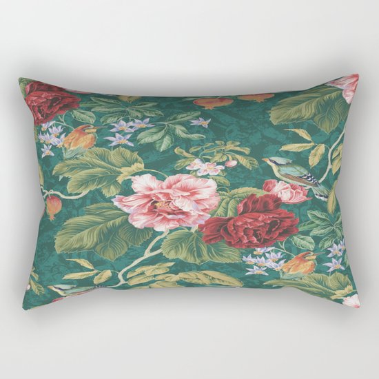 Floral Pattern Rectangular Pillow