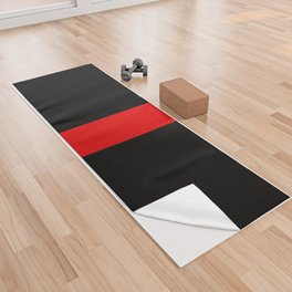 Letter T (Red & Black) Yoga Towel