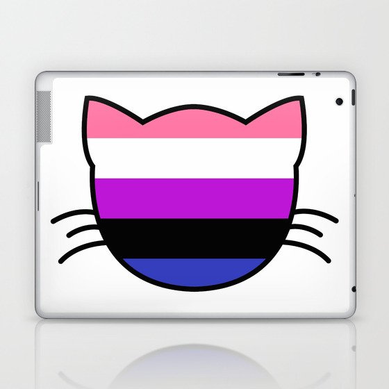 Genderfluid Flag Cat Laptop & iPad Skin