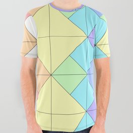 colorful geometric All Over Graphic Tee
