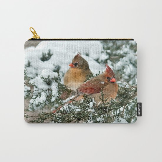 After the Snow Storm: Three Cardinals Carry-All Pouch