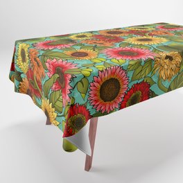 Sunny Seventies Sunflower Farm   Tablecloth