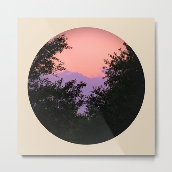 Clouds As Mountains Circular Metal Print