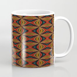 Red, Green And Gold Repeating Pattern Coffee Mug