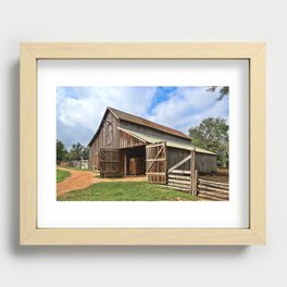 Who Left The Barn Door Open? Recessed Framed Print