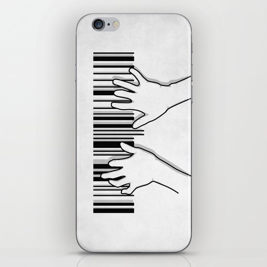 Barcode pianist iPhone Skin