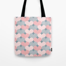 Heart pattern. Pink and gray Tote Bag