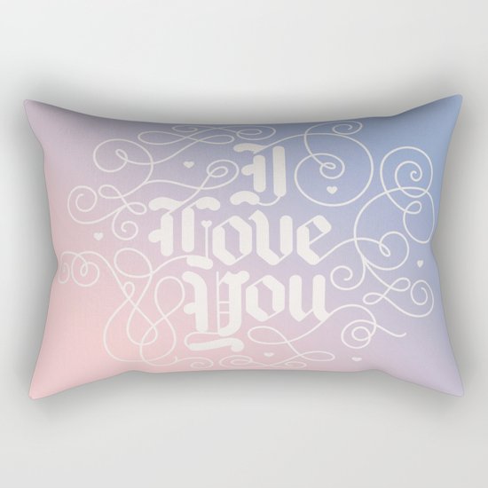 3 Little Words Rectangular Pillow