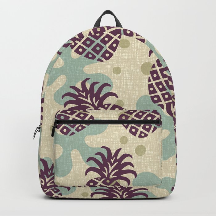 Tiki Pineapple 524 Grape Green and Turquoise Backpack