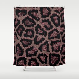 Seamless colorful panther print Shower Curtain