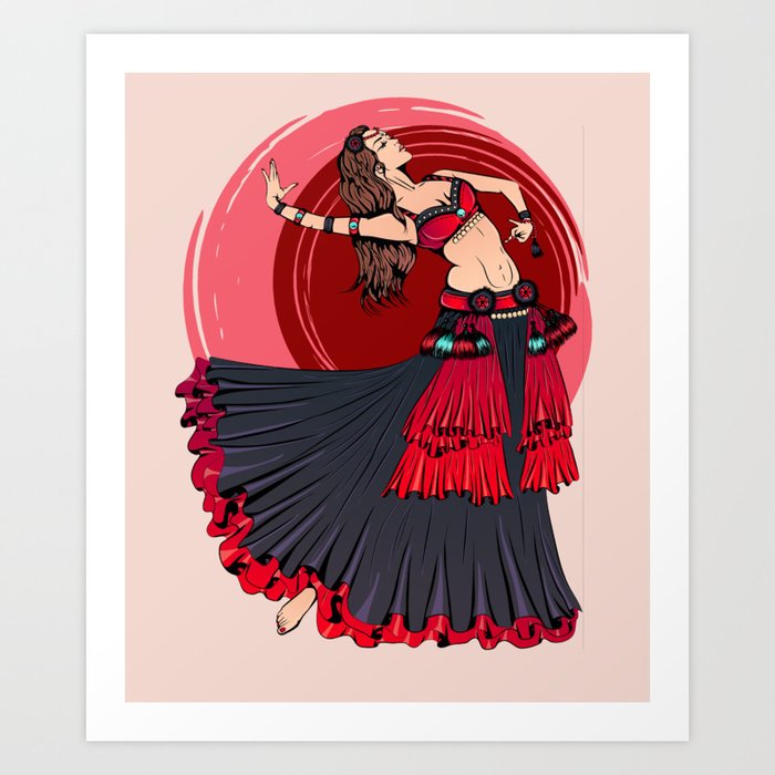 Red Salsa Women Art Print
