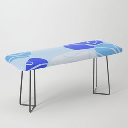Blue abstract pattern painting  Bench