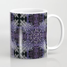 Floral07 Purple Black2 Coffee Mug