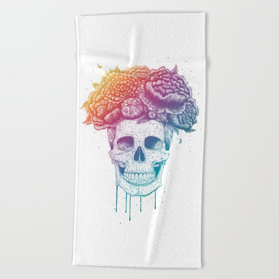 Color skull Beach Towel