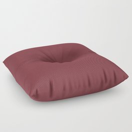 Wild Currant solid color. Dark reddish brown modern abstract plain pattern  Floor Pillow