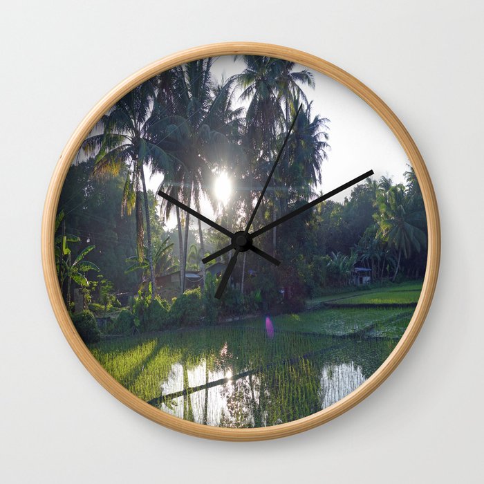 Philippine Rice Fields Wall Clock