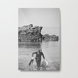 Real Woman Diver, Jeju Island Metal Print