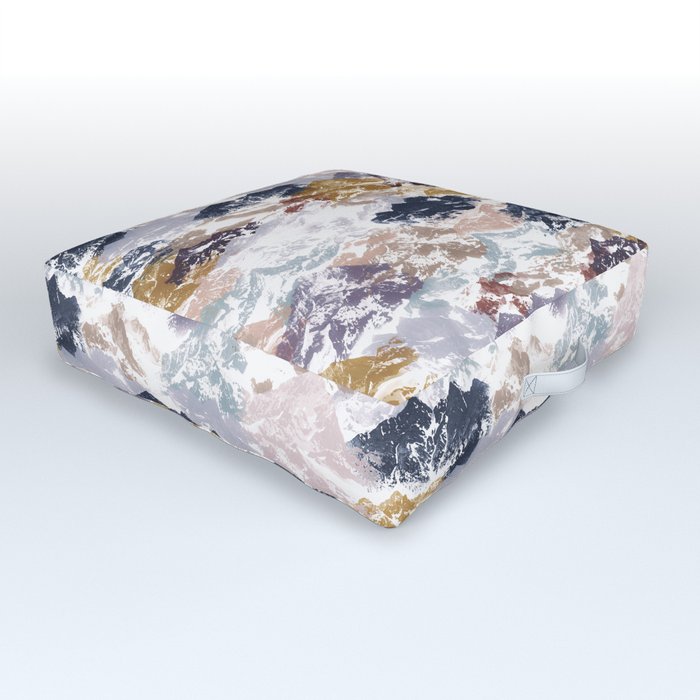 Abstract Colorful mountains C Outdoor Floor Cushion