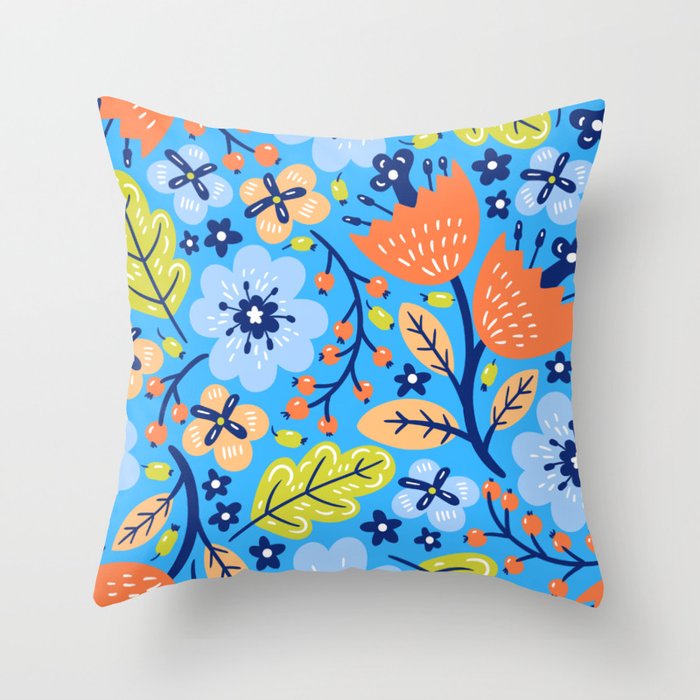 welcome flowers home throw pillows
