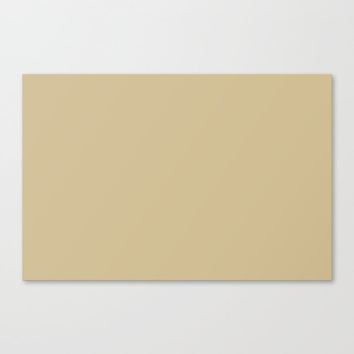 Medium Golden Beige Brown Solid Color Pairs PPG Honey Bunny PPG1090-3 - All One Single Shade Colour Canvas Print