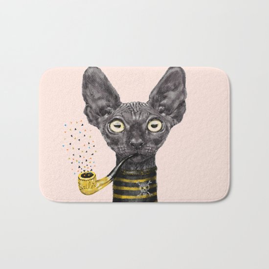 Black Cat Bath Mat