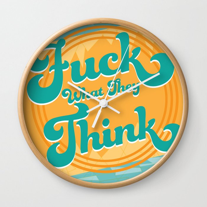 F What They Think Wall Clock