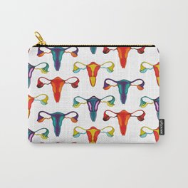 Colorful utereses Carry-All Pouch | Pop Art, Illustration, Biology, Classical, Pattern, Ink Pen, Uterus, Feminist, Medicine, Sex 
