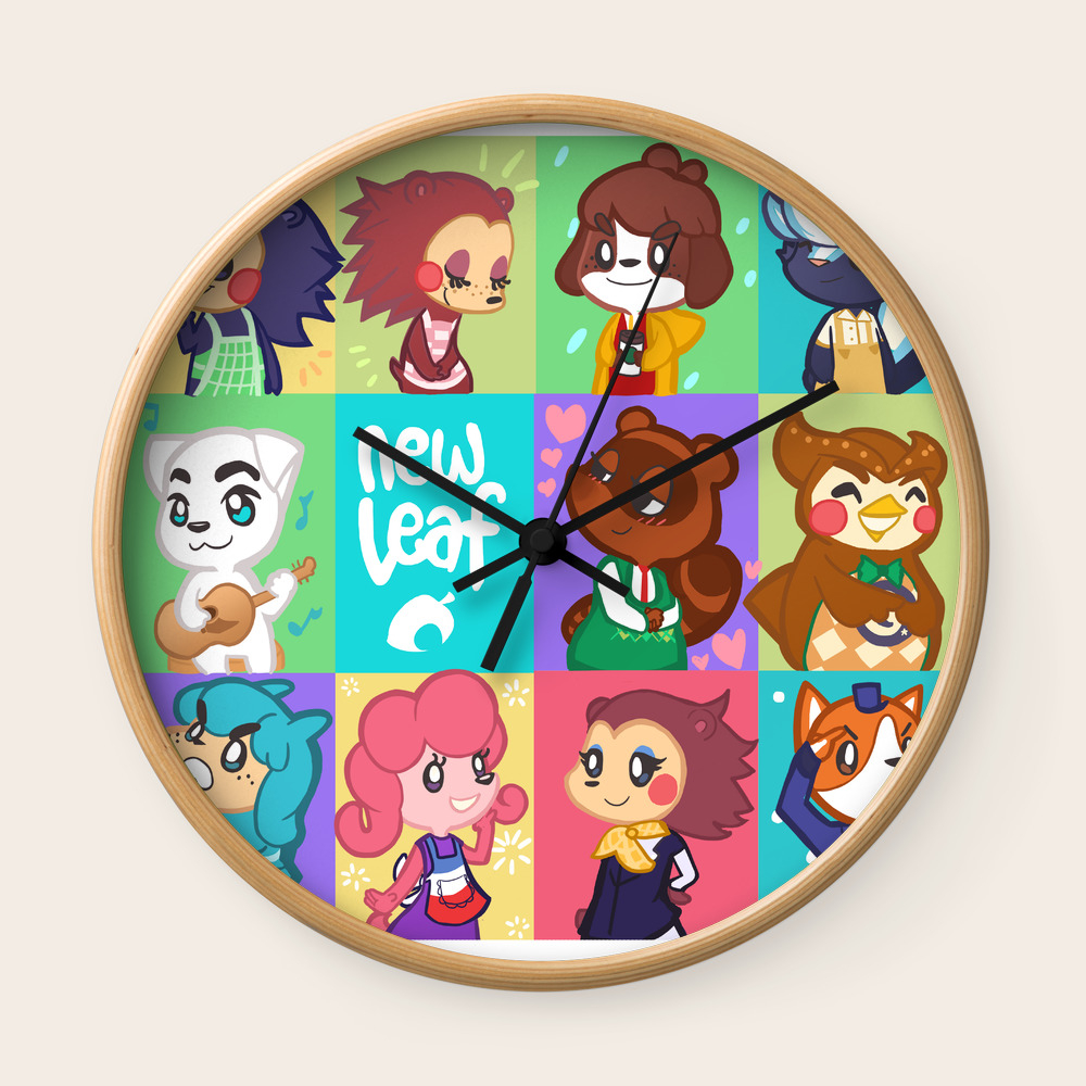 Animal Crossing New Leaf Wall Clock By Honeytiger Society6
