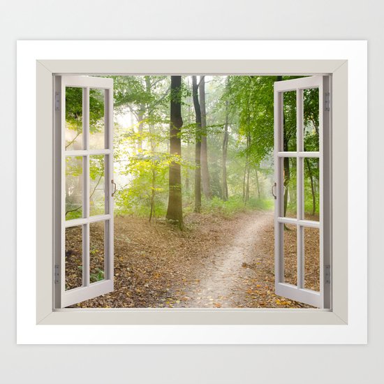 Window Tapestries Style Art Print