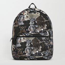 Schnauzer Collage Realistic Backpack