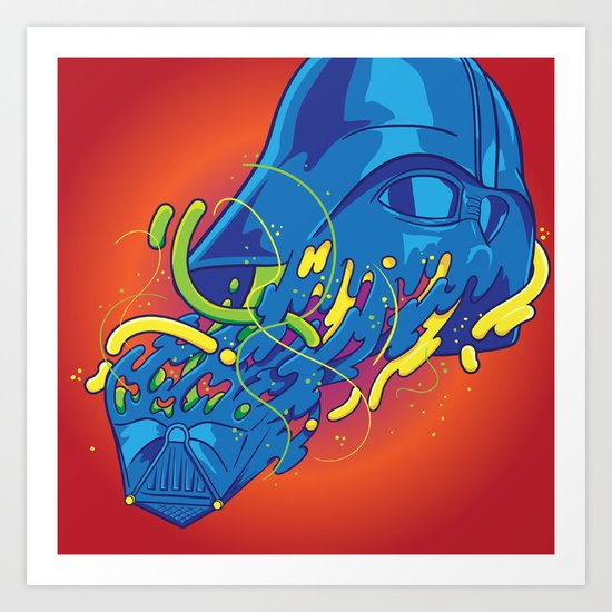 Happily melting Darth Vader Art Print