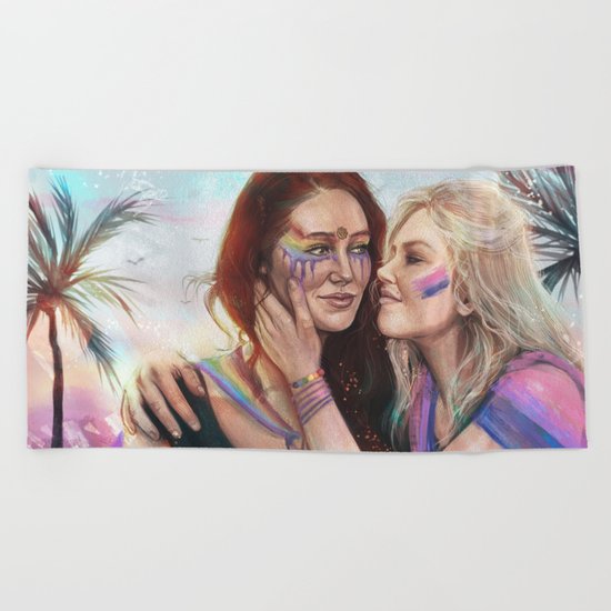 March with Pride ver 2 Beach Towel