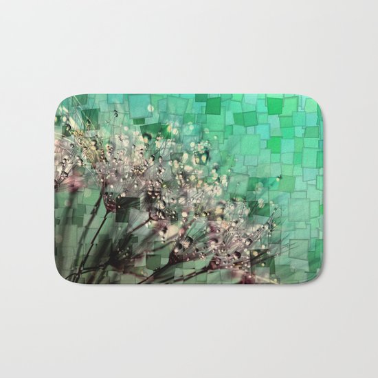 Fresh Dandelions Mosaic Bath Mat