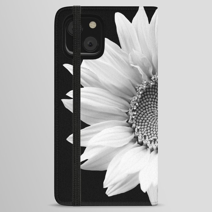 Sunflower In Black And White #decor #society6 #buyart iPhone Wallet Case