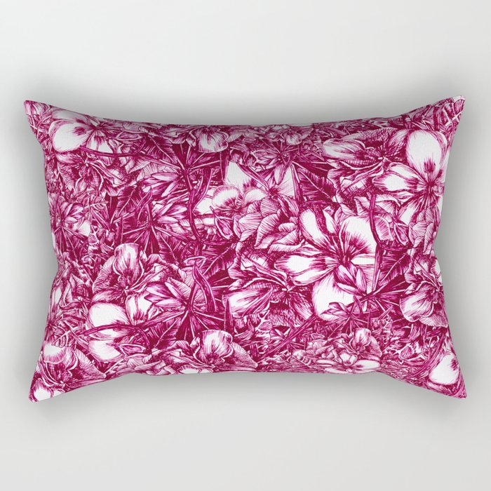 PINK FLOWERS Rectangular Pillow