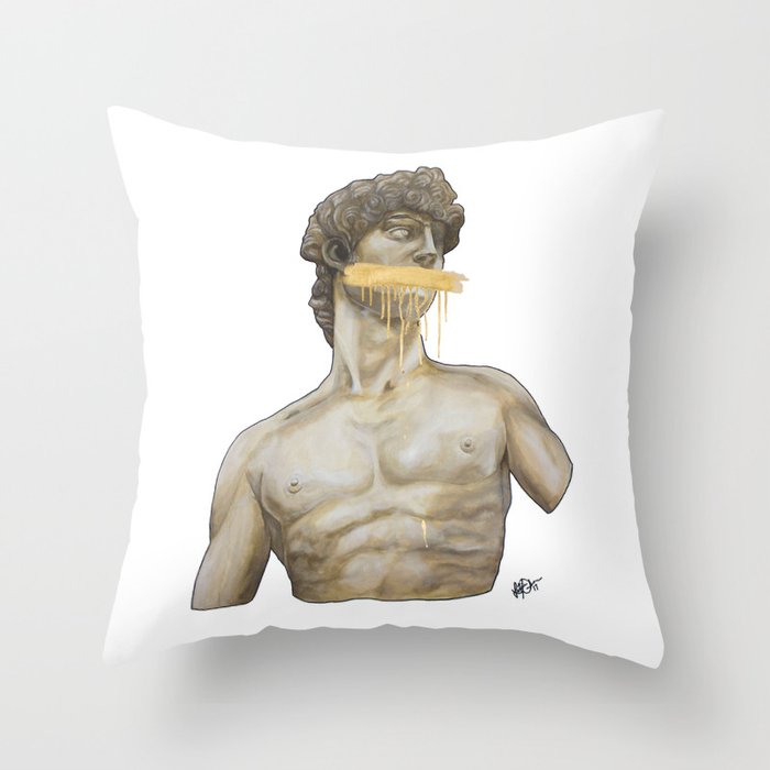 Dressed in Gold Throw Pillow