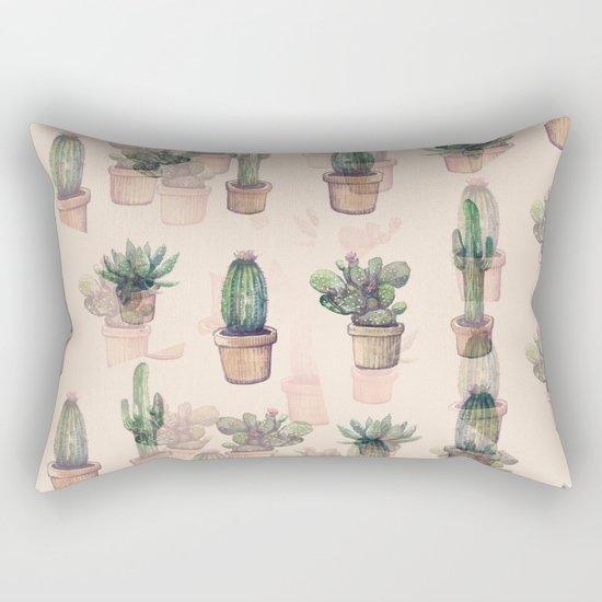 cactus mirror?? Rectangular Pillow