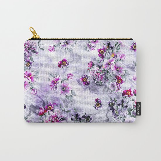Floral Ocean Soft Carry-All Pouch