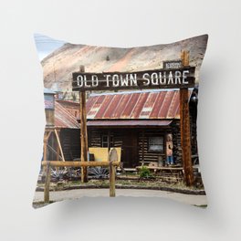 Old Town Square - Silverton, Colorado Throw Pillow