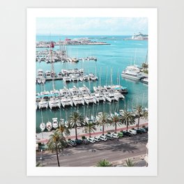 Yacht Promenade Art Print