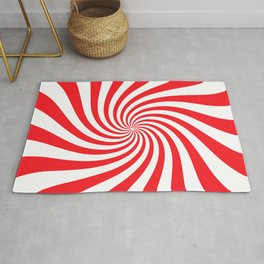 CIRCUS Rug | Peppermint, Spiral, Conspiracy, Tent, Swirl, Mkultra, Blackandwhite, Circustent, White, Curated 