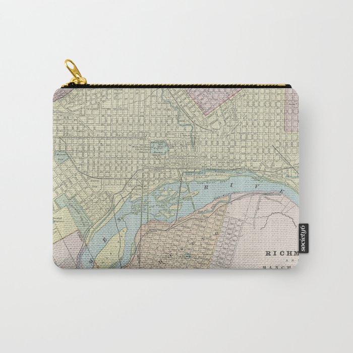 Vintage Map of Richmond VA (1901) Carry-All Pouch